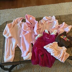 Baby Girl Clothing Bundle - Pink and Red